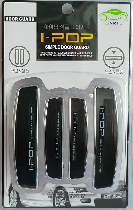 SARTE Universal Anti Scratch Car Door Edge Guard Bumper Scratch Protector Compatible with All Cars Black Colour (Set of 4)