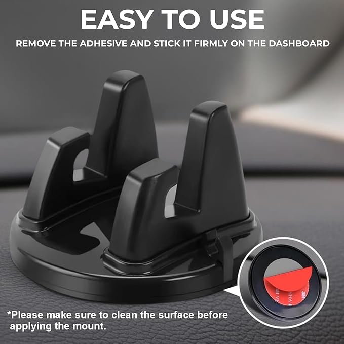 HUMBLE Universal 360° Rotatable Dashboard Mount Smartphone Holder Anti-Slip Silicone Mount for Car, Office & Home Adjustable Stand for Portrait & Landscape Viewing