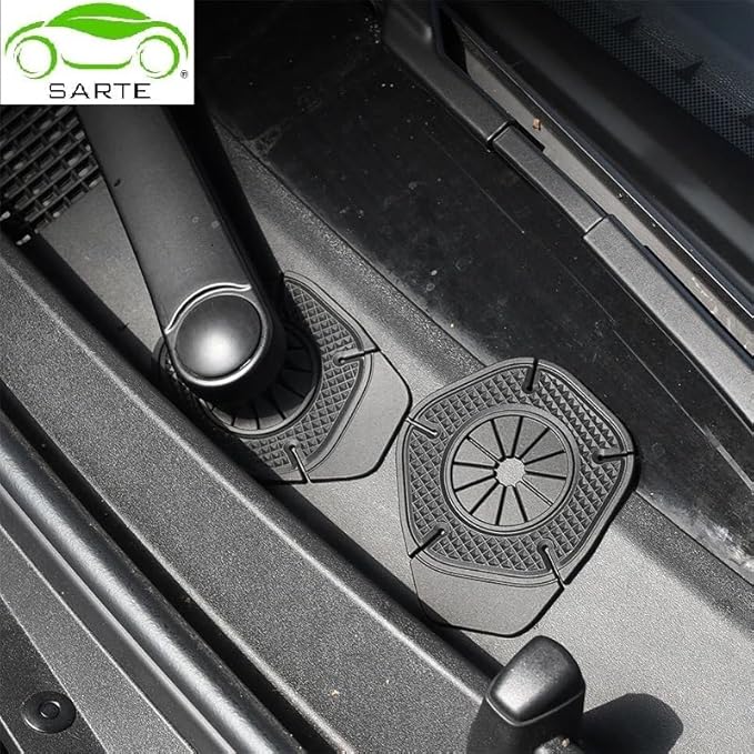 SARTE Car Wiper Hole Protector Pad Car Silicon Wiper Windshield Car Wiper Cover Dust Front Cover Car Wiper Protector Windscreen Car Protection Accessories Universal For Most Vehicles (Black 2Pcs)