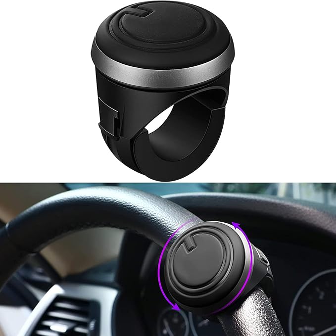 KeepCart Car Accessories Steering Wheel Spinner Metal Car Power Handle Spinner Steering Wheel Knob for All Vehicles Universal Driving Helper Booster