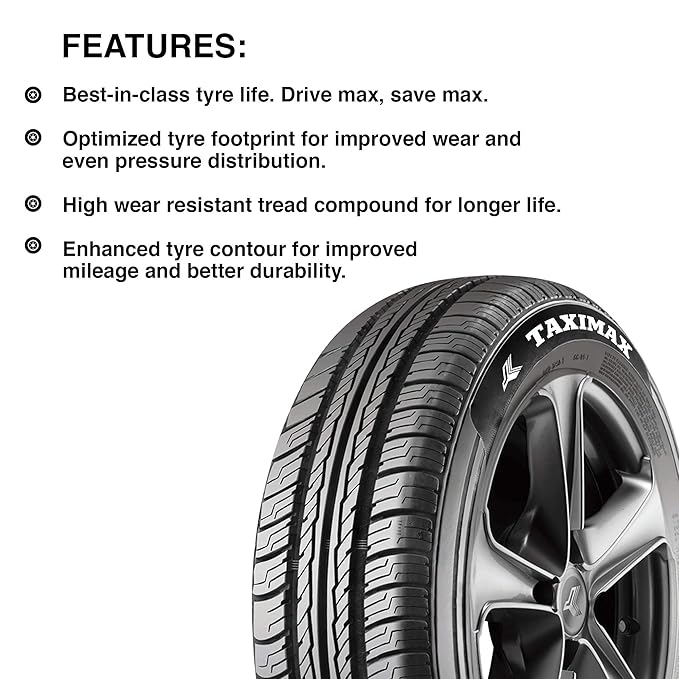 JK Tyre 175/65 R14 Taximax Tubeless Car Tyre (Black)