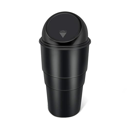 Oblivion car dustbin | Plastic Car Dust Bins - car accessories 2025 | Dustbin For Car | Car Trash Bin | Car Trash Can | Mini Car Trash Bin | Portable Trash Can For Car | (Black)