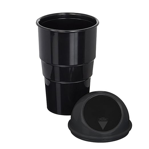 Oblivion car dustbin | Plastic Car Dust Bins - car accessories 2025 | Dustbin For Car | Car Trash Bin | Car Trash Can | Mini Car Trash Bin | Portable Trash Can For Car | (Black)