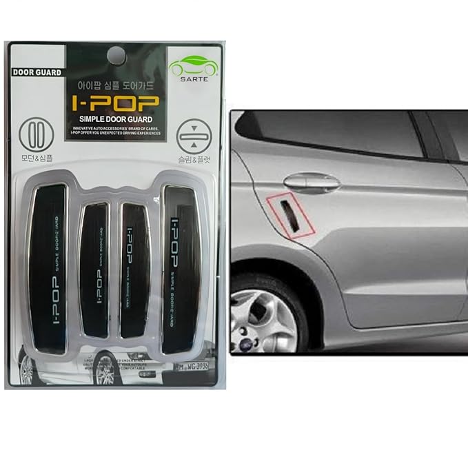 SARTE Universal Anti Scratch Car Door Edge Guard Bumper Scratch Protector Compatible with All Cars Black Colour (Set of 4)
